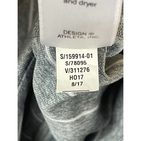 Athleta Chaturanga 7/8 Athletic Legging Pants‎ Womens S Gray Striped Stretch - Picture 7 of 11